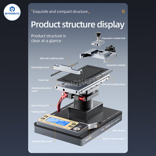 iFixes iJ2 Dual Preheating Phone Screen Holding Pressure Machine