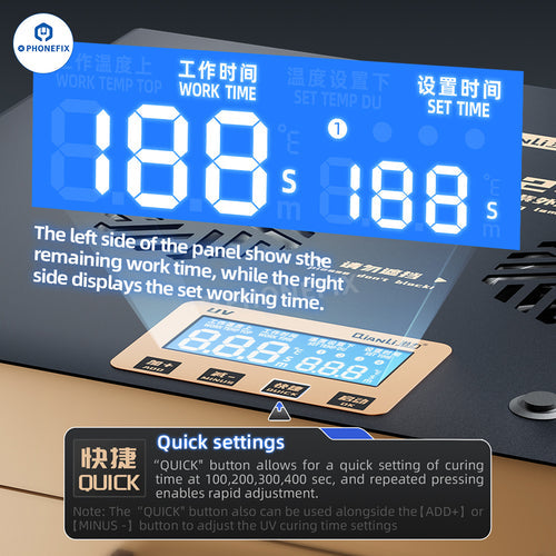 QIANLI UVX24 Integrated UV Curing Lamp Box For Phone Tablet Screens Repair