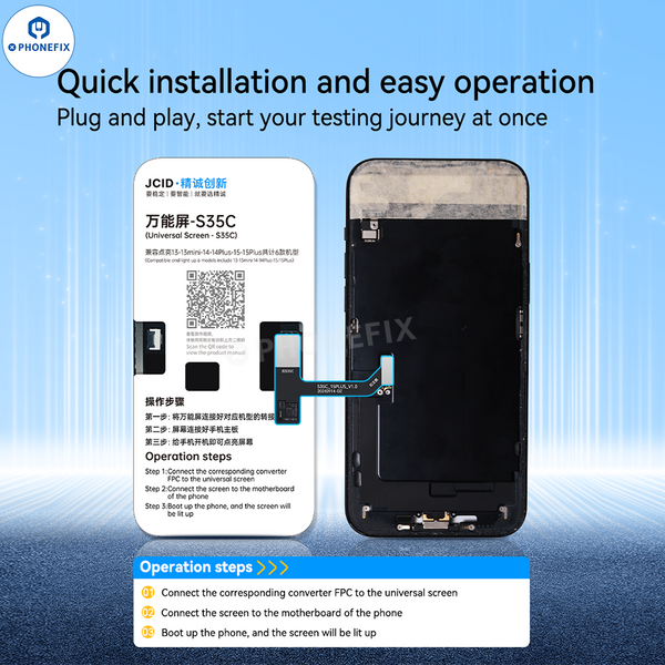 JCID S35C Screen Display Fast Detection For iPhone 13-15 Pro Max