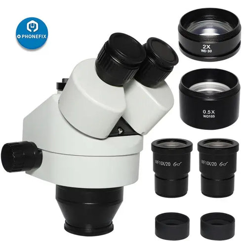 3.5X-90X Simul-Focal Trinocular Zoom Stereo Microscope Head