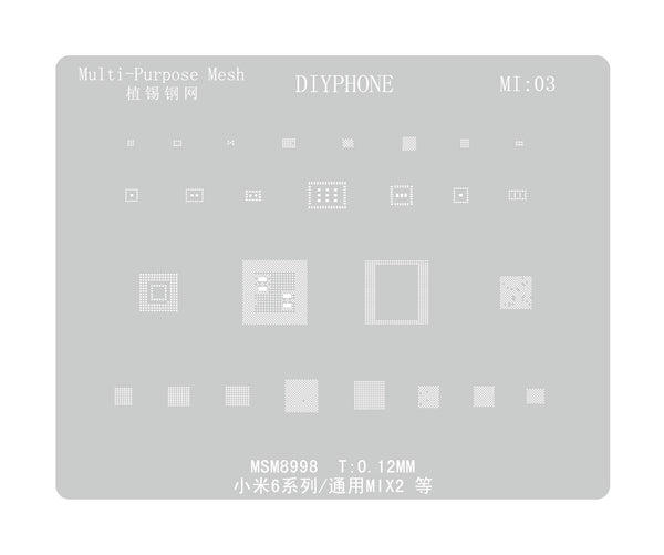 AMAO Xiaomi Mobile phone All Series BGA Reballing Stencil Template