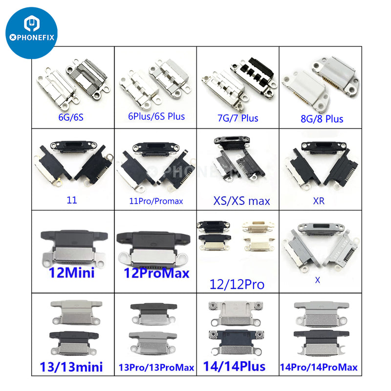 iPhone 6 7 8 X USB charging connector dock button Replacement parts