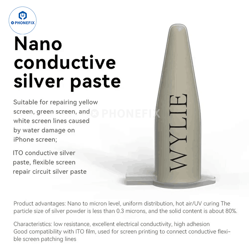 Wylie Nano Conductive Silver Paste Fix iPhone Screen Lines Issues