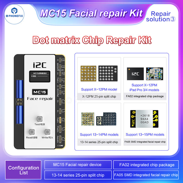 i2C MC15 Dot Matrix Face ID Programmer For iPhone X-15Pro Max Repair