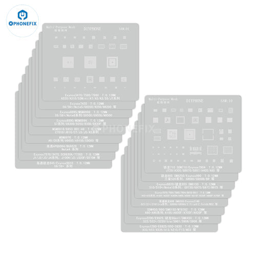 AMAO Samsung S9 S8 S7 S6 All Series BGA Reballing Stencil Template