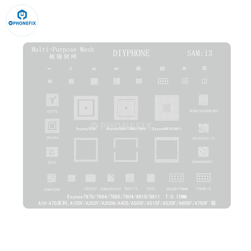 AMAO Samsung S9 S8 S7 S6 All Series BGA Reballing Stencil Template