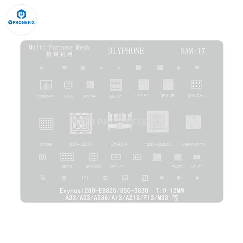 AMAO Samsung S9 S8 S7 S6 All Series BGA Reballing Stencil Template