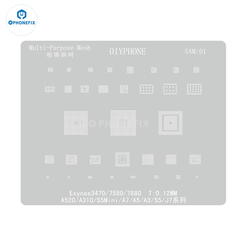 AMAO Samsung S9 S8 S7 S6 All Series BGA Reballing Stencil Template