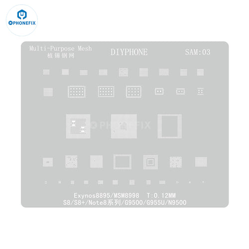 AMAO Samsung S9 S8 S7 S6 All Series BGA Reballing Stencil Template