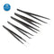 10pcs anti-magnetic ESD Tweezers Set Phone Repair Tools Canvas Bag