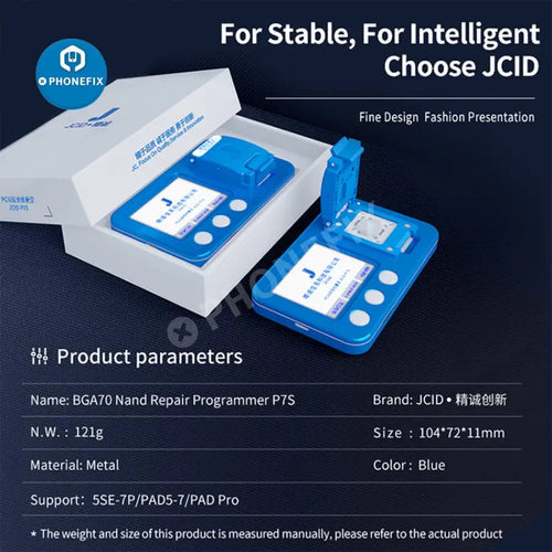 JCID P7 PRO BGA70 nand programmer for iphone 5SE-7P ipad Pro