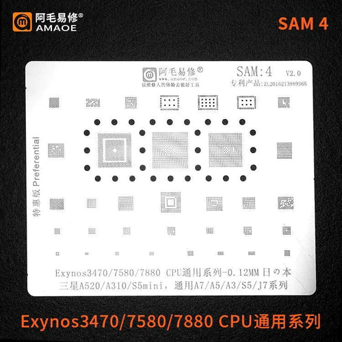 AMAO Samsung S9 S8 S7 S6 All Series BGA Reballing Stencil Template