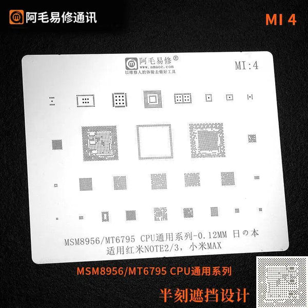 AMAO Xiaomi Mobile phone All Series BGA Reballing Stencil Template