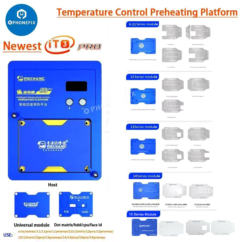 Mechanic iT3 Heating Platform For iPhone X-12 PRO Max Motherboard Repair