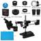 3.5X-90X Black Trinocular Microscope with Double Arm Boom Stand