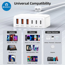 6 In 1 USB-C Multiport USB Charging Station For Mobile Phone Charger