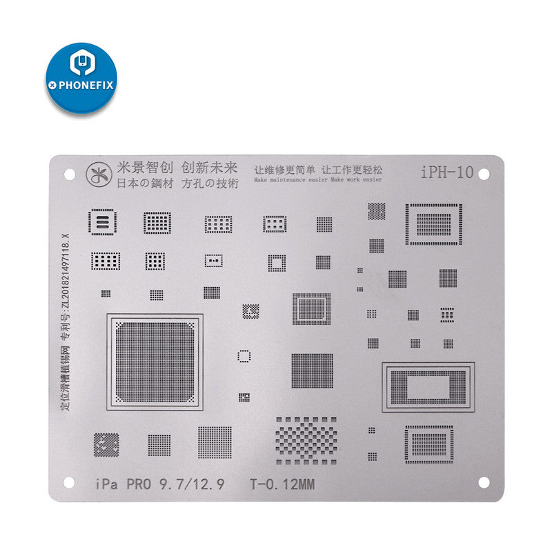 MJ steel tin net ipad 23456 mini1234 ipad pro bga ic reballing stencil