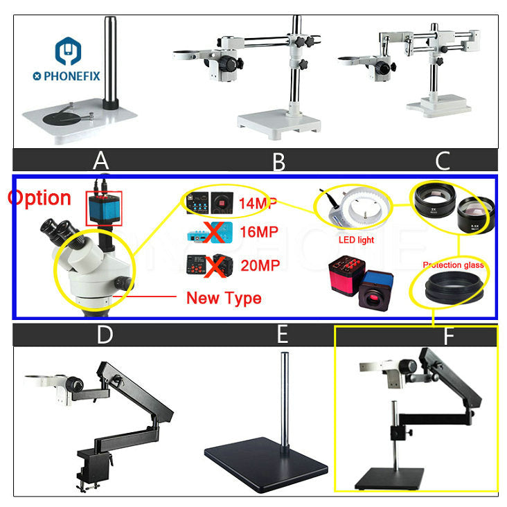 3.5X-90X Stereo Zoom Microscope 14MP HDMI Camera Phone Repair