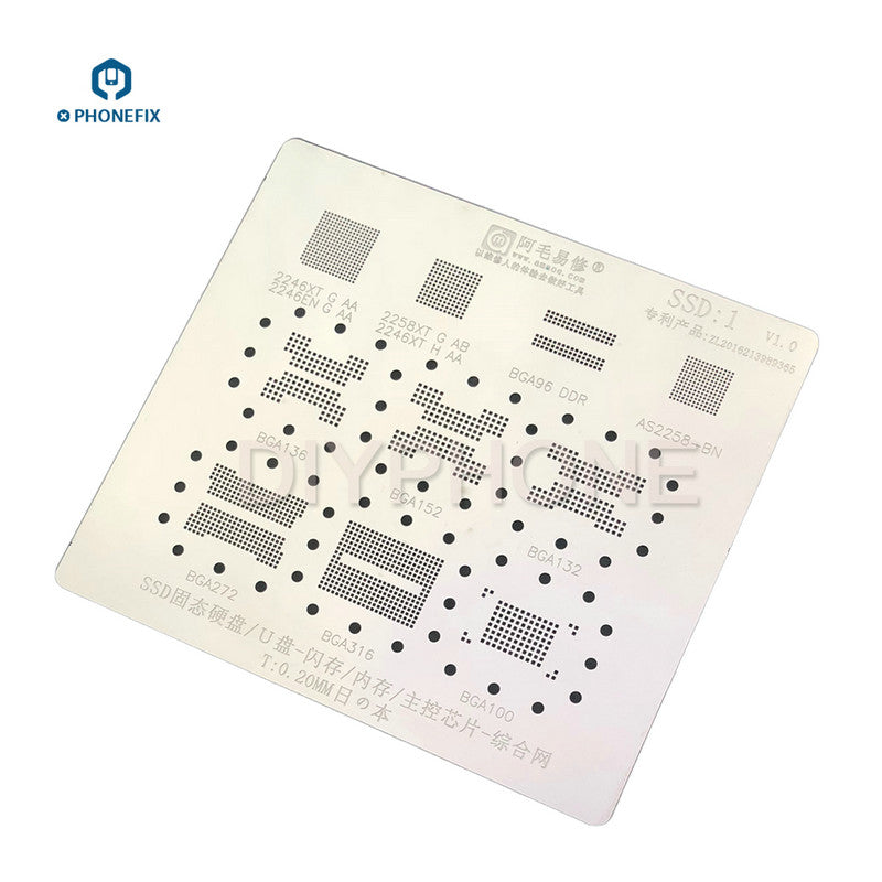 AMAO SSD DDR Memory BGA152 BGA132 BGA316 Reballing Stencil